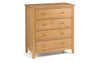 Salerno Oak 4 Drawer Chest